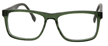 Safari Men Afro Motif Eyeglasses: Olumide - Transparent Green Brown - SpecSMART Eye Clinic (Front View)